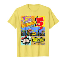 Load image into Gallery viewer, Funny shirts V-neck Tank top Hoodie sweatshirt usa uk au ca gifts for Birthday Boys Shirt Age 5 Superhero Comic Book Theme Party 1136786