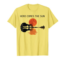 Load image into Gallery viewer, Here Comes The Sun Guitar Shadow Sunset T-Shirt 160083