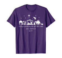 Load image into Gallery viewer, Funny shirts V-neck Tank top Hoodie sweatshirt usa uk au ca gifts for Christian Bible Verse Costume Christmas Nativity Luke 2:11 T-Shirt 609529