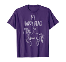 Load image into Gallery viewer, Funny shirts V-neck Tank top Hoodie sweatshirt usa uk au ca gifts for My Happy Place Horse Lover Gifts Horseback Riding Equestrian T-Shirt 143037