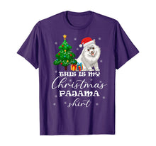 Load image into Gallery viewer, This is my Christmas Pajama Samoyed Costume Santa Hat gift T-Shirt