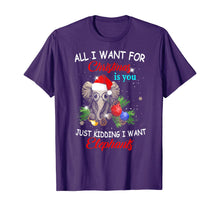 Load image into Gallery viewer, Funny shirts V-neck Tank top Hoodie sweatshirt usa uk au ca gifts for All I Want For Christmas is You Just Kidding I Want Elephant T-Shirt 685610