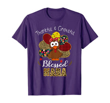 Load image into Gallery viewer, Thankful Grateful Blessed Nana Leopard Turkey Thanksgiving T-Shirt