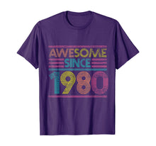 Load image into Gallery viewer, Awesome Since 1980 40th Birthday Gifts 40 Years Old T-Shirt-169308
