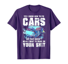 Load image into Gallery viewer, Funny shirts V-neck Tank top Hoodie sweatshirt usa uk au ca gifts for Yes I know How To Fix Cars Funny Mechanic T-Shirt 184766