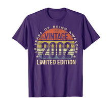 Load image into Gallery viewer, 18 Year Old Gifts Vintage 2002 Limited Edition 18th Birthday T-Shirt-65842