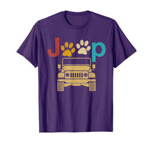 Load image into Gallery viewer, Funny shirts V-neck Tank top Hoodie sweatshirt usa uk au ca gifts for Vintage Jeeps Retro 70s Sunset Paw Print Dog Cat Lover Gift T-Shirt 144321