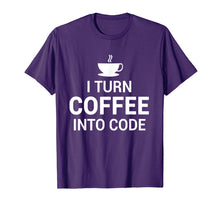 Load image into Gallery viewer, Funny shirts V-neck Tank top Hoodie sweatshirt usa uk au ca gifts for Programmer Coffee Into Code Coding T-Shirt 3083139