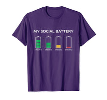 Load image into Gallery viewer, Funny shirts V-neck Tank top Hoodie sweatshirt usa uk au ca gifts for My Social Battery Is Dying For This Introvert People T-Shirt 947492