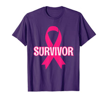Load image into Gallery viewer, Funny shirts V-neck Tank top Hoodie sweatshirt usa uk au ca gifts for Breast Cancer Survivor T-shirt with Bold Pink Ribbon 2412388