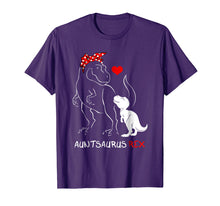 Load image into Gallery viewer, Auntsaurus Rex T-Shirt Funny Auntie Dinosaur Gifts Tshirt