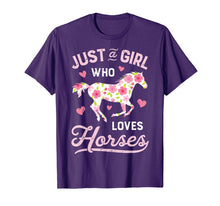 Load image into Gallery viewer, Just A Girl Who Loves Horses Shirt Horse Riding Women Gifts