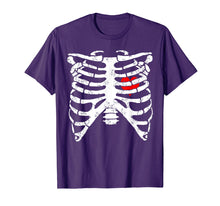 Load image into Gallery viewer, Funny shirts V-neck Tank top Hoodie sweatshirt usa uk au ca gifts for Skeleton Ribcage With Heart Funny Halloween Costume T-Shirt 1152322