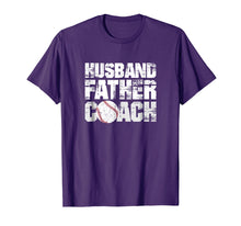Load image into Gallery viewer, Husband Father Coach: Softball Baseball Dad Gift T-Shirt