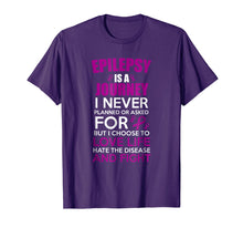 Load image into Gallery viewer, Funny shirts V-neck Tank top Hoodie sweatshirt usa uk au ca gifts for Epilepsy is a Journey I Fight! Epilepsy Awareness T-Shirt 2468273