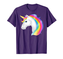 Load image into Gallery viewer, Funny shirts V-neck Tank top Hoodie sweatshirt usa uk au ca gifts for Magical White Unicorn Lovely Rainbow Mane T-Shirt 3219256