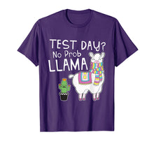 Load image into Gallery viewer, Funny shirts V-neck Tank top Hoodie sweatshirt usa uk au ca gifts for Teacher Test Day No Prob Llama Testing Shirt for Teachers T-Shirt 1643116