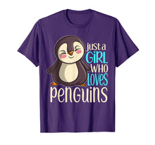 Load image into Gallery viewer, Funny shirts V-neck Tank top Hoodie sweatshirt usa uk au ca gifts for Just a Girl Who Loves Penguins Girls Penguin Gift T Shirt 482864