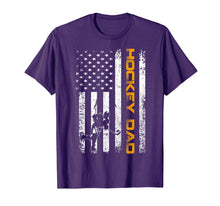 Load image into Gallery viewer, Vintage USA Ice Hockey Dad American Flag Fathers Day Gift T-Shirt 104587