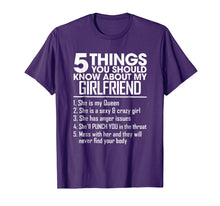 Load image into Gallery viewer, Funny shirts V-neck Tank top Hoodie sweatshirt usa uk au ca gifts for 5 things you should know about my girlfriend she i 2737683