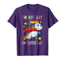 Load image into Gallery viewer, Funny shirts V-neck Tank top Hoodie sweatshirt usa uk au ca gifts for I'm not Gay I'm Super Gay Pride LGBT Flag T shirt Unicorn 206696