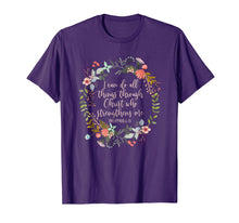 Load image into Gallery viewer, Philippians 4:13 Scripture T-Shirt, Floral Shirt