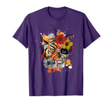 Load image into Gallery viewer, Tiger and Skull flower Floral Flowers shirt Cute Gift Idea T-Shirt 114115