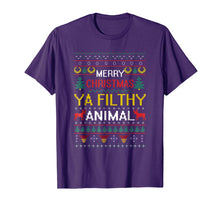 Load image into Gallery viewer, Funny shirts V-neck Tank top Hoodie sweatshirt usa uk au ca gifts for Filthy Animal Ya Merry Christmas Ugly Sweater T-Shirt 1272705