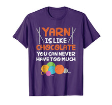 Load image into Gallery viewer, Funny Yarn Is Like Chocolate Crochet And Knitting T-Shirt