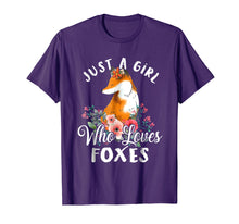 Load image into Gallery viewer, Funny shirts V-neck Tank top Hoodie sweatshirt usa uk au ca gifts for Just a Girl Who Loves Foxes T shirt 255537