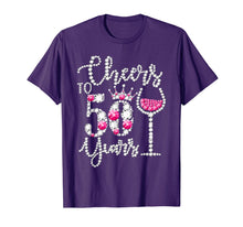 Load image into Gallery viewer, Cheers to 50 Years T-shirt 50th Birthday diamond wine Crown 168301