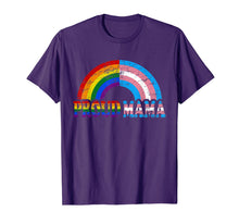 Load image into Gallery viewer, Vintage proud mama flag Rainbow LGBT Transgender pride month T-Shirt 121830