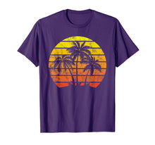 Load image into Gallery viewer, Retro Vintage Sunset Coco Palm Tree Shirts Tropical Beach
