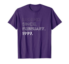 Load image into Gallery viewer, Legend February 1999 21 Years Old 21st Birthday Gifts T-Shirt-1206262