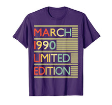 Load image into Gallery viewer, 30 Years Old Shirt 30th Birthday Gifts Women Men March 1990 T-Shirt-73700