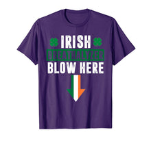 Load image into Gallery viewer, St patricks day Shamrock Irish breathalyzer blow here Funny TShirt411855