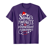 Load image into Gallery viewer, Santa's Favorite Respiratory Therapist Christmas Crew T-Shirt