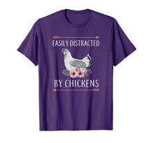 Load image into Gallery viewer, Easily Distracted By Chickens Gift For Chicken Lovers Funny T-Shirt-647970