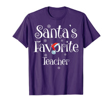 Load image into Gallery viewer, Santa's Favorite Teacher Job Xmas gifts T-Shirt