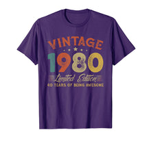 Load image into Gallery viewer, Vintage 1980 Clothes 40 Years Old Retro 40th Birthday Gifts TShirt73809