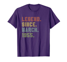Load image into Gallery viewer, Legend Since March 1955 65th Birthday 65 Years Old Gifts T-Shirt-808013