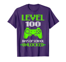 Load image into Gallery viewer, Level 100 Days Of School Unlocked Gamer Video Games Boys T-Shirt-1242438