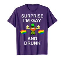 Load image into Gallery viewer, Surprise I'm Gay and Drunk Leprechaun LGBT St Patricks Day TShirt732875
