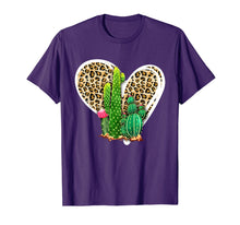 Load image into Gallery viewer, Leopard Heart Cactus Valentine's Day Gifts For Women TShirt652585
