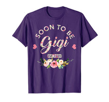 Load image into Gallery viewer, Soon to be gigi est 2020 First time grandma T-Shirt