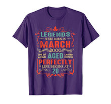 Load image into Gallery viewer, Legends Were Born In March 2000 20th Birthday Gifts TShirt866477