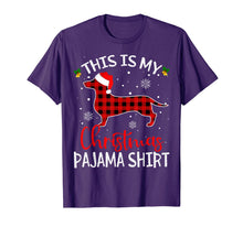 Load image into Gallery viewer, This is my Christmas Pajama Shirt Dachshund Red Plaid Gifts T-Shirt