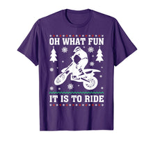 Load image into Gallery viewer, Funny shirts V-neck Tank top Hoodie sweatshirt usa uk au ca gifts for Dirt Biker Oh What Fun It Is To Ride Christmas Ugly Sweater T-Shirt 963200