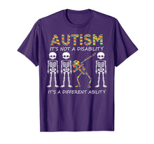 Load image into Gallery viewer, Funny shirts V-neck Tank top Hoodie sweatshirt usa uk au ca gifts for Autism it's a different ability Funny Dabbing skeleton Gift T-Shirt 247488