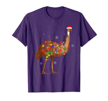 Load image into Gallery viewer, Santa Emu Bird with Christmas Lights Funny Xmas Celebration T-Shirt-1732896